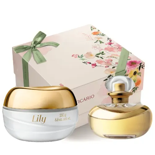 Kit Presente Lily Tradicional Perfume 75ml + Hidratante 250gr