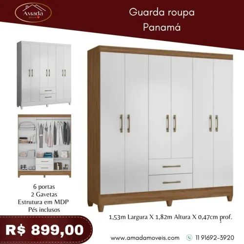 Guarda Roupa Panamá - à pronta entrega