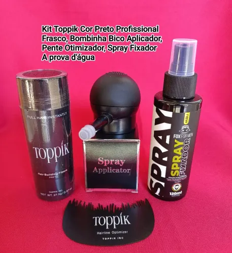 Kit Toppik Cor Preto Profissional