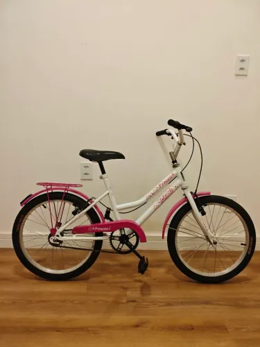 Bicicleta Cairu Princess Aro 20 - Rosa e Branca
