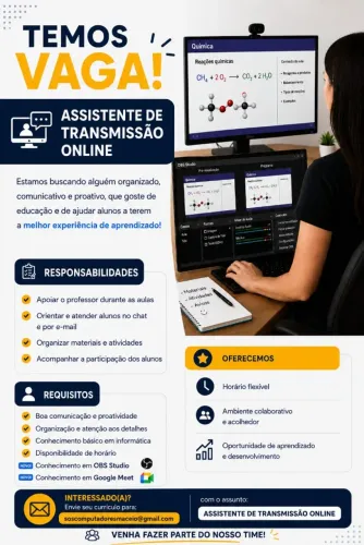 Vaga de Emprego para Tecnico de Multimidia