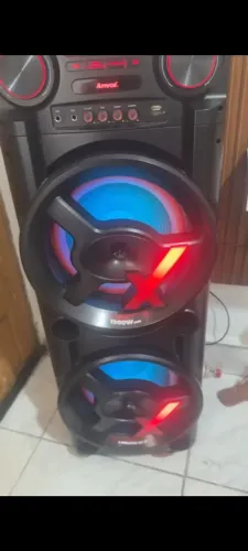 CAIXA AMPLIFICADA AMVOX ACA 1900W ( RMS LED COR PRETA )