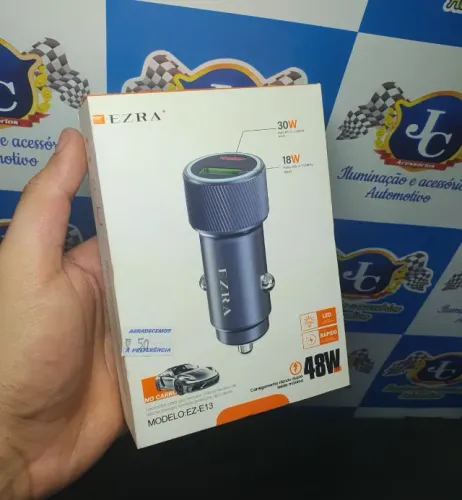 Tomada Conector USB com Entrada Iphone Tipo C 12v Universal