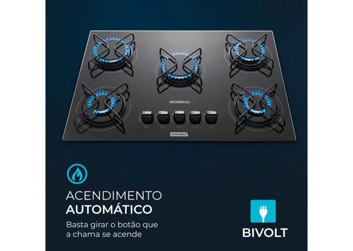 Cooktop 5 bocas