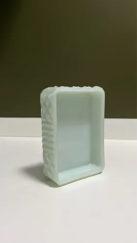 Saboneteira Vintage em Milk Glass Verde