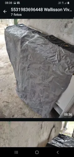 CORTINA PRETA ESTAVA DOBRADA ESTA NOVA FALTA UMA TAMPA PLASTICO MINIMO