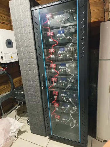 Banco de Baterias de Lítio Nicoll 100Ah (8 Unidades) + Rack/Gabinete - 4 Anos de Garantia