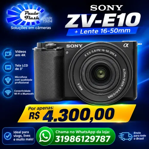 Sony ZVE10 com lente 16-50