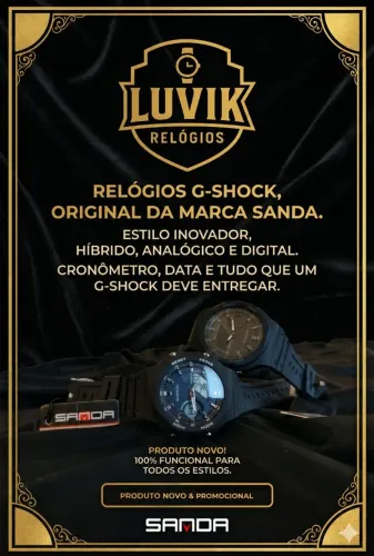 Relógio Premium Clássico G-Shock, Anti Impacto