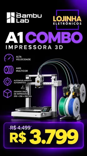 IMPRESSORA 3D BAMBU LAB A1 + AMS(COMBO)-LACRADO/NF/ENTREGA