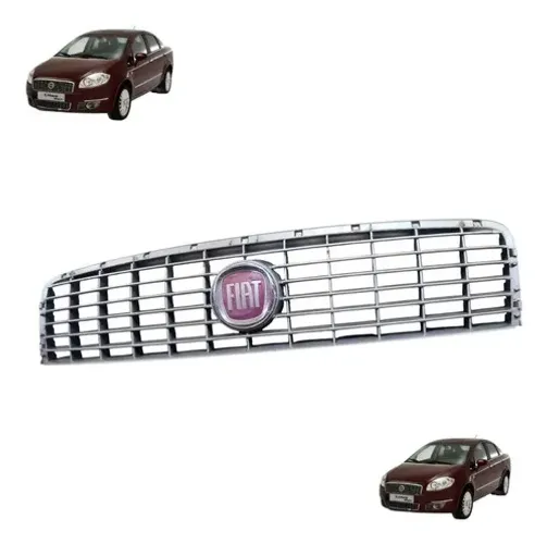 Grade Dianteira Fiat Linea 2010 A 2015 Prateado 1