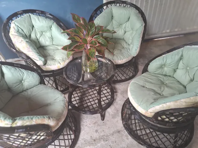 Terraço de bambu para área interna e externa 