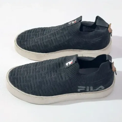 Tênis Fila Slip On Knit Feminino 37 Preto Solado Plataforma