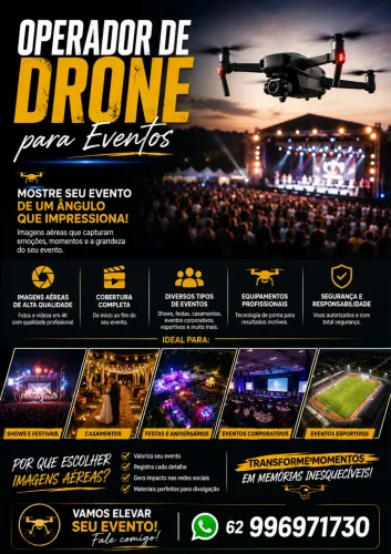 ? OPEREADOR DE DRONE PARA EVENTOS ?