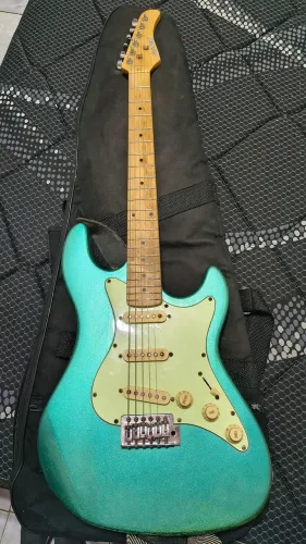 Guitarra Strinberg Stratocaster Verde Metálica + Capa