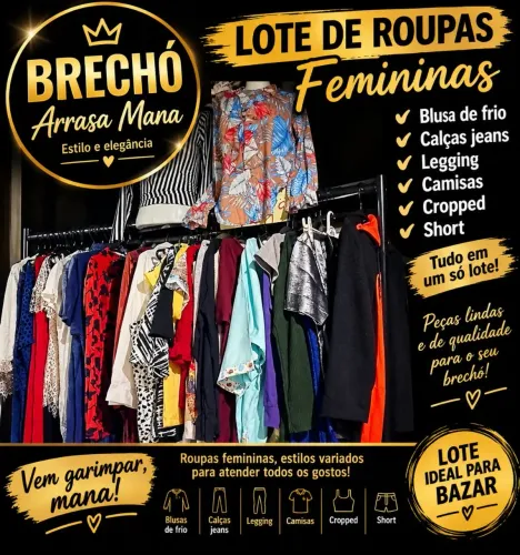 Lote feminino misto com números variados