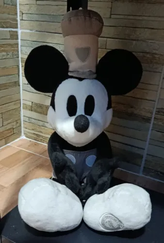 Pelúcia Mickey Steamboat Willie (Original Disney)!