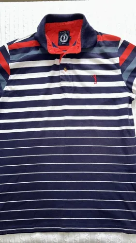 camisa polo aleatory listrada masculina