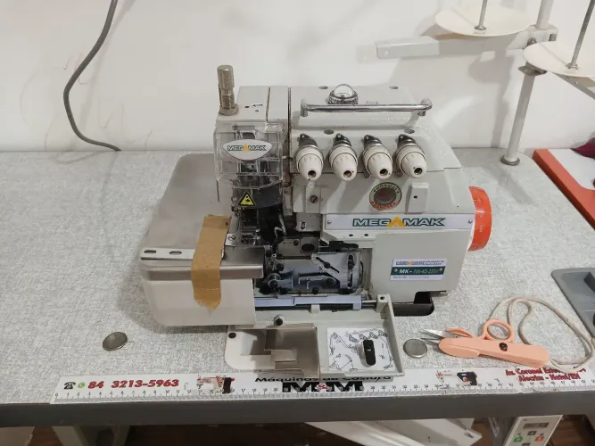 Máquina overlok ponto cadeia