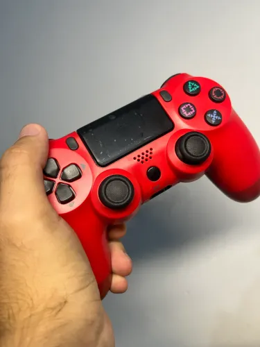 Controle PS4 Vermelho Sem Fio