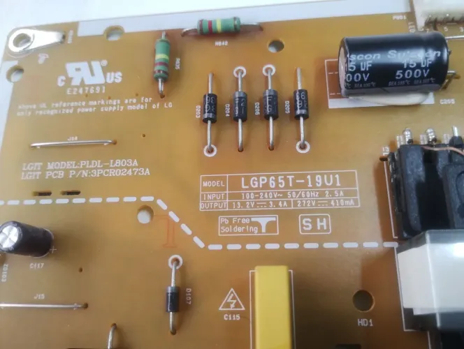 Placa da fonte TV LG 65UM7470psa 4K smart