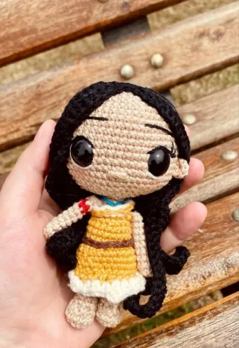 Princesas da Disney pocahontas amigurumi crochê 