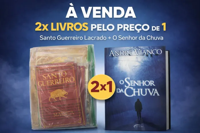 2x Livros Santo Guerreiro Com cards, Senhor da Chuva
