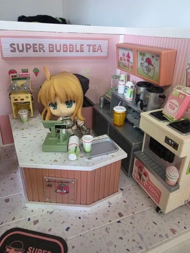 Mini cenário Rolife loja de Bubble Tea (escala perfeita para Nendoroids)