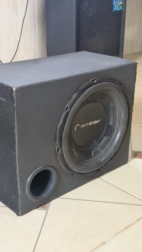 Subwoofer Alto Falante Pioneer 600wrms + Caixa Dutada "Caixa de Grave"