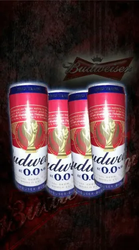 Lata colecionável Budweiser zero da copa 2026 350ml