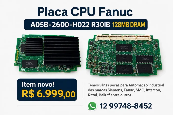 Placa CPU Fanuc A05b-2600-H022 R30ib 128mb Dram