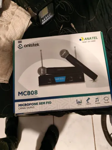 Título do anúncio: Mesa de Som Lelong 12 Canais + 2 Microfones Sem Fio Onistek