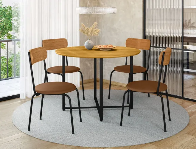 Mesa de jantar de 4 cadeiras
