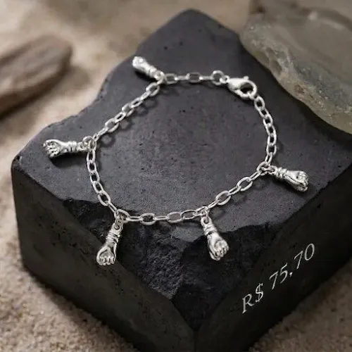 Pulseira, nova, prata 925