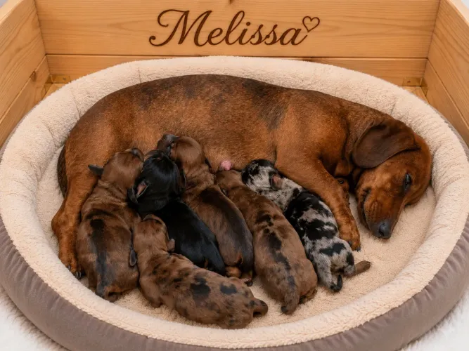 Filhotes de Dachshund Teckel Salsicha
