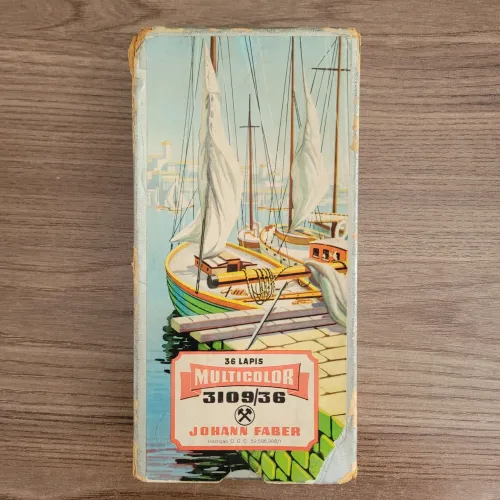 Caixa com 36 Lápis de Cor Johann Faber Multicolor 3109/36 - Anos 60/70