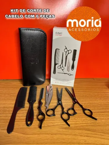 Kit Tesouras para Corte de Cabelo 6 Peças Oásis - Acessórios Cabeleireiro