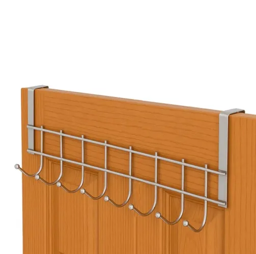Suporte com 8 ganchos para porta de armário