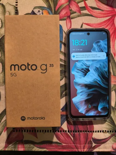 MOTOROLA G35 5G, SUPER NOVO COM PELICULA E CAPA