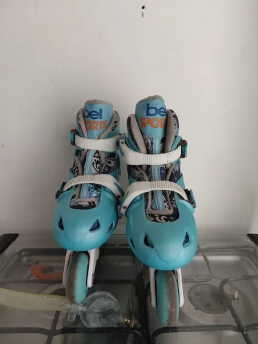 Patins azul infantil tamanho 35