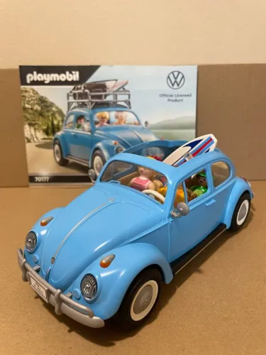 Playmobil Fusca Azul Volkswagen Blue Beetle 70177 + Bonus Praia