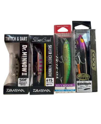 ISCAS ARTIFICIAL (KIT COM 4 UNIDADES)DAIWA,SHIMANO E YO-ZURI