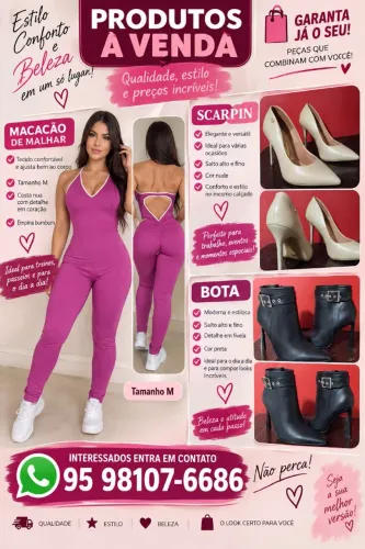 Sapatos e macacão de malhar 