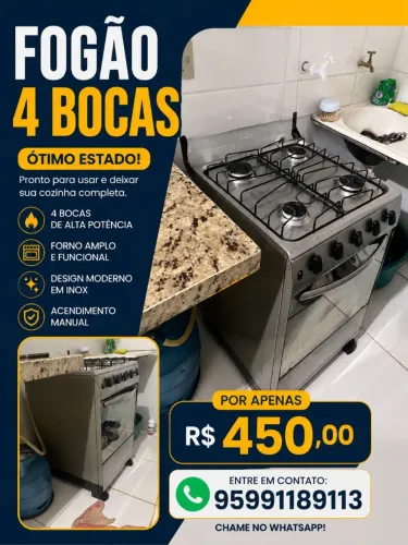 Fogão 4 bocas