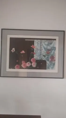 Quadro decorativo moldura vidro