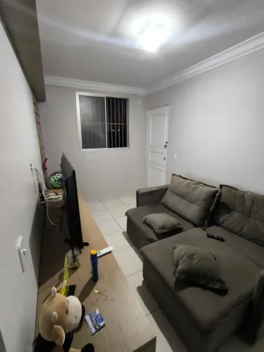 Sofá Retrátil 2 Lugares em Suede Cinza