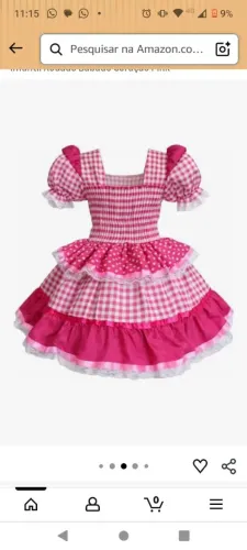 Vestido junino infantil 