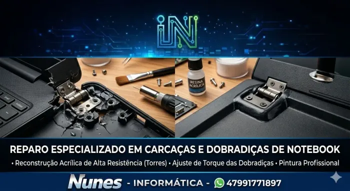 Notebook (reparo em dobradiças)