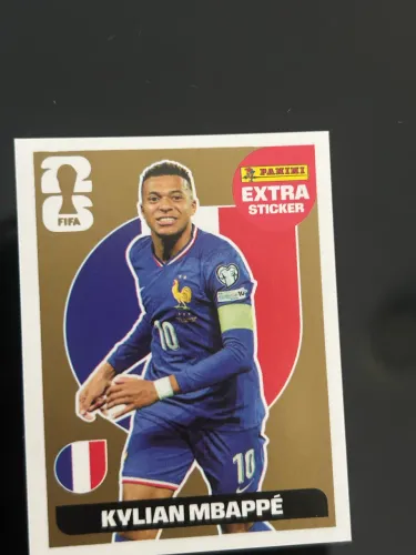 FIGURINHA KYLIAN MBAPPÉ EXTRA STICKER GOLD, COPA 2026