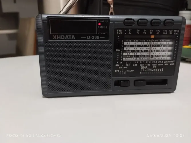 Receptor de rádio Xhdata D368 novo